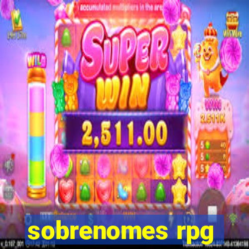 sobrenomes rpg